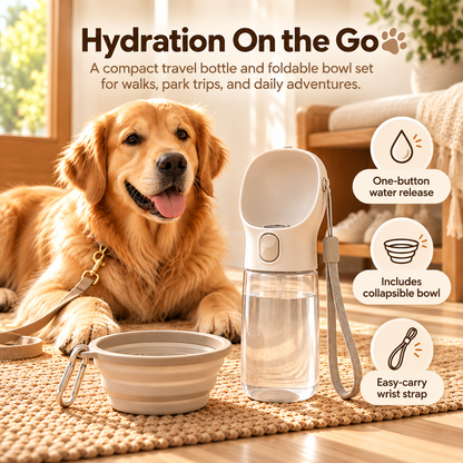 swewt®Portable Pet Water Bottle & Travel Bowl Set