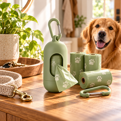 swewt®Portable Dog Waste Bag Dispenser with Carabiner Clip