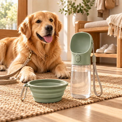 swewt®Portable Pet Water Bottle & Travel Bowl Set