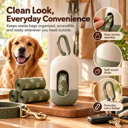 swewt®Portable Dog Waste Bag Dispenser with Carabiner Clip