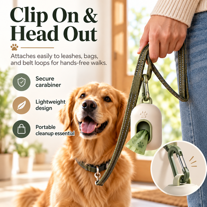 swewt®Portable Dog Waste Bag Dispenser with Carabiner Clip