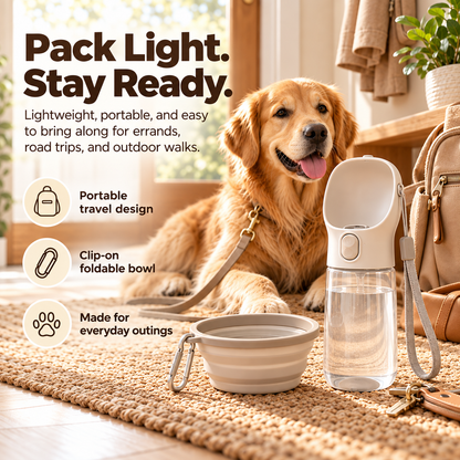 swewt®Portable Pet Water Bottle & Travel Bowl Set