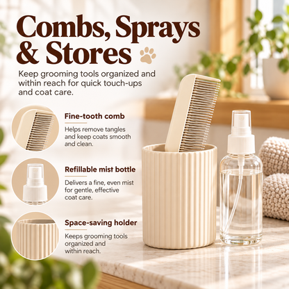 swewt®Complete Pet Grooming Kit with Storage Holder