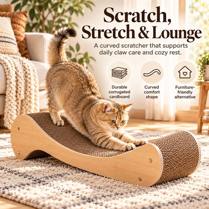 swewt®Curved Cardboard Cat Scratcher Lounge