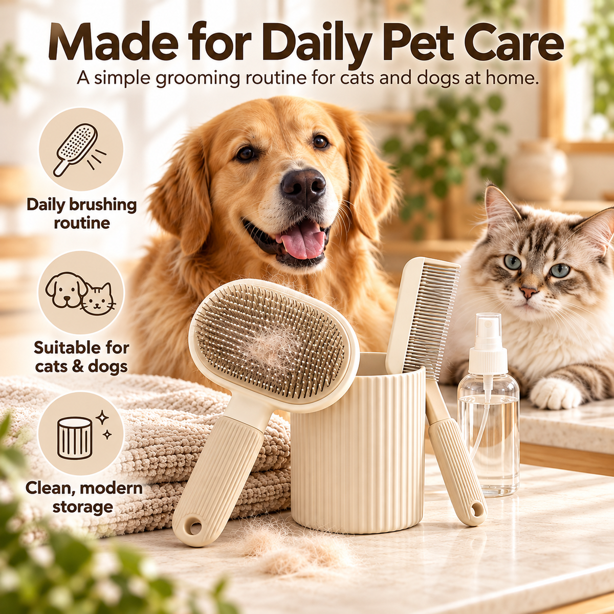 swewt®Complete Pet Grooming Kit with Storage Holder