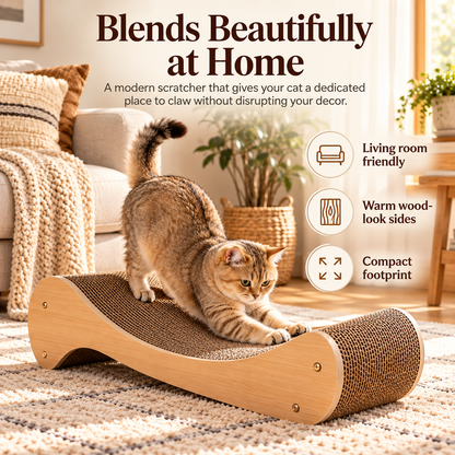 swewt®Curved Cardboard Cat Scratcher Lounge