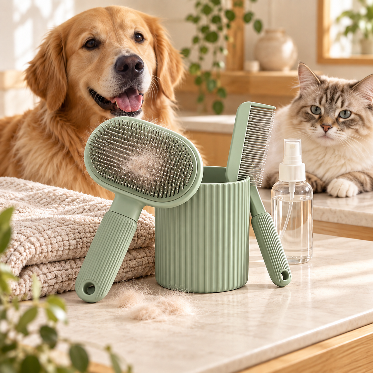 swewt®Complete Pet Grooming Kit with Storage Holder
