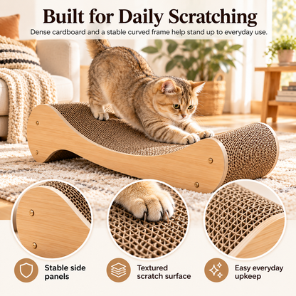 swewt®Curved Cardboard Cat Scratcher Lounge